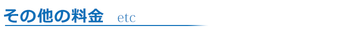 その他の料金